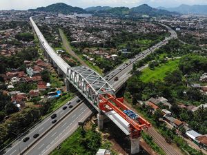 Dari Udara! Penampakan Terkini Proyek Kereta Cepat di Padalarang