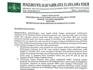 PWNU Jatim Keluarkan SK Dukung Perintah Rais Aam Muktamar 17 Desember