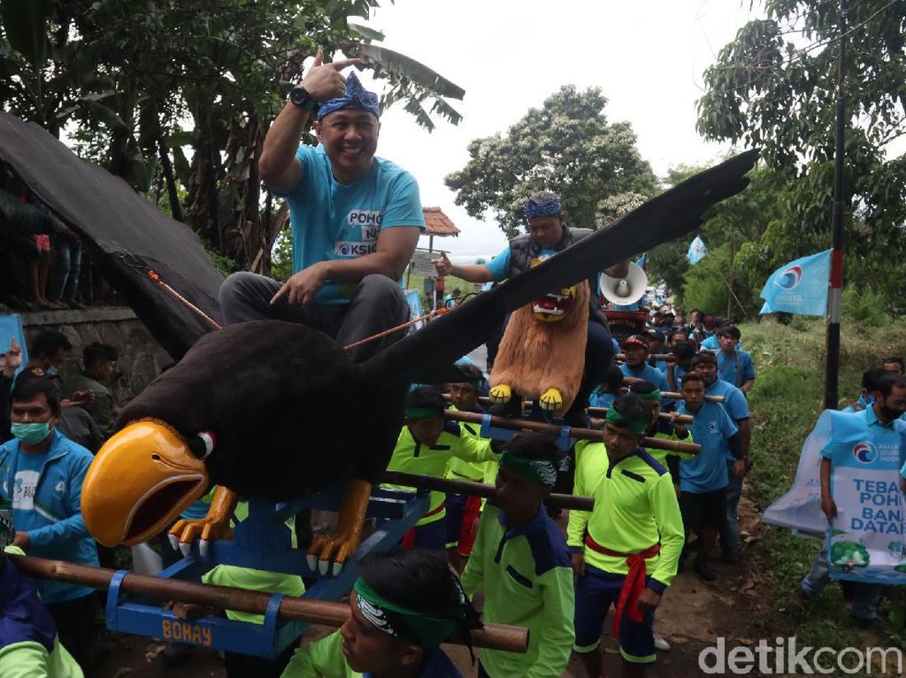 Naik Sisingaan, Anis Matta dan Fahri Hamzah Tanam Pohon di Bandung Naik Sisingaan, Anis Matta dan Fahri Hamzah Tanam Pohon di Bandung