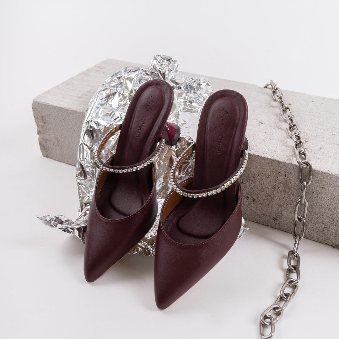 FAYT - Clarissa Heels In Burgundy