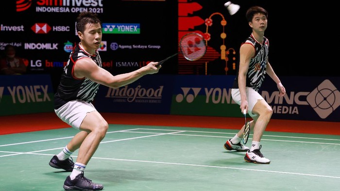 Kevin Sanjaya/Marcus Fernaldi kalah dua kali dari Takuro Hoki/Yugo Kobayashi di Bali. (Foto: PP PBSI/HUMAS PBSI) Kevin Sanjaya/Marcus Fernaldi kalah dua kali dari Takuro Hoki/Yugo Kobayashi di Bali. (Foto: PP PBSI/HUMAS PBSI)