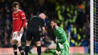 Total, De Gea membuat lima aksi penyelamatan dan tiga sapuan sepanjang pertandingan lawan Chelsea. (Foto: Getty Images/Shaun Botterill)