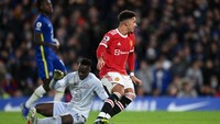 Gol Jadon Sancho di menit ke-50 itu membuat MU sempat unggul walaupun praktis terus dalam tekanan Chelsea. (Foto: Getty Images/Shaun Botterill)