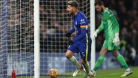Jorginho pun sukses menebus dosa dan menyelamatkan angka. Chelsea vs MU berakhir 1-1 dan kedua tim harus puas berbagi poin. (Foto: Getty Images/Clive Rose)