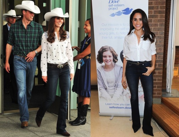 Kate Middleton dan Meghan Markle Mengenakan Celana Jeans