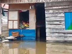 Nyaris Sebulan Banjir di Labura Tak Surut, Warga Hidup di Atas Air!