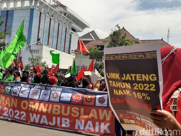 Buruh Demo Lagi di Jateng, Tuntut UMK Naik 16%