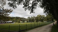 Pemandangan salah satu lapangan sepak bola kompleks olahraga Stadion Nasional yang digunakan untuk pelatihan oleh klub sepak bola Belenenses SAD yang berbasis di Lisbon, di Oeiras. Bek B-SAD, Cafu Phete dinyatakan positif COVID-19 setelah kembali dari tugas internasional di Afrika Selatan pada 17 November lalu. Dia serta 12 orang lainnya di klub itu terkonfirmasi COVID-19 varian Omicron hari ini. AP/Armando Franca