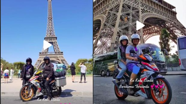 Pasangan viral keliling Eropa pakai motor