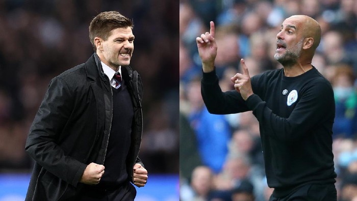 Jelang adu taktik Gerrard vs Guardiola di Aston Villa vs Man City