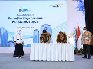 Menaker Puji Penandatanganan PKB antara Manajemen & SP Bank Mandiri
