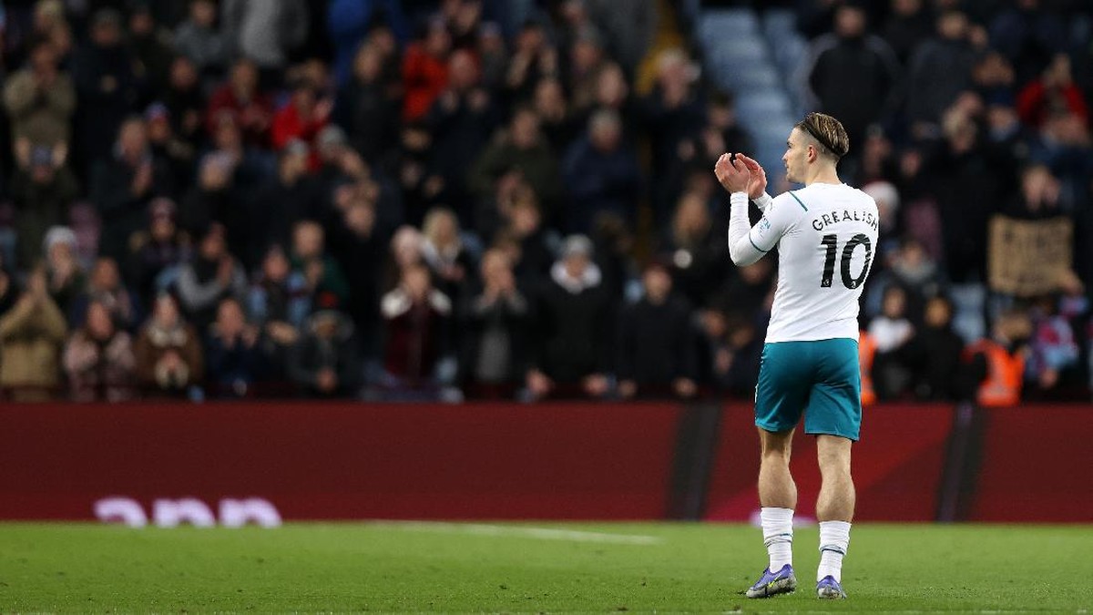 Jack Grealish kembali ke Aston Villa sebagai lawan. (Foto: Getty Images/Naomi Baker)
