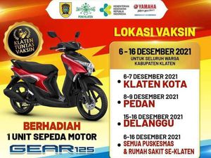 Ikhtiar Sehat Sambil Adu Peruntungan, Vaksinasi di Klaten Berhadiah Motor