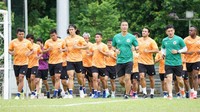 Timnas Indonesia sudah tiba di Singapura pada, Kamis (2/12/2021). Sehari berselang, Jumat (3/12), Garuda menggelar latihan perdana menyambut Piala AFF 2020 (dok PSSI)