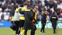 Kai Havertz dalam laga yang sama, juga cedera di pergelangan kakinya (Getty Images)