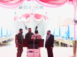 Menhan Prabowo Luncurkan Kapal Cepat Rudal Buatan Dalam Negeri