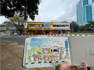 Melukis Masjid Lautze yang Unik dengan Gaya Oriental di Bandung Melukis Masjid Lautze yang Unik dengan Gaya Oriental di Bandung