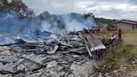 Penampakan SMA di Oksibil Papua Hangus Dibakar KKB