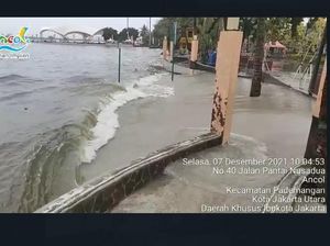 Kawasan Pantai Ancol Diterpa Rob, Pengelola: Baru Pertama Kali Kawasan Pantai Ancol Diterpa Rob, Pengelola: Baru Pertama Kali