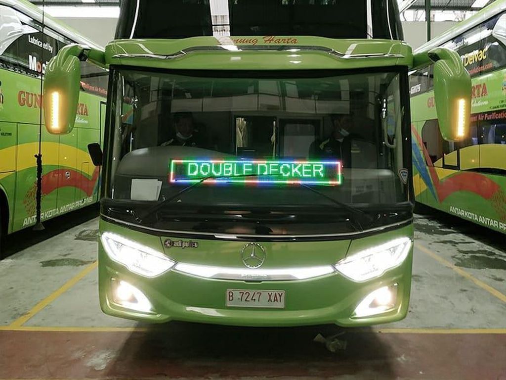 Uniknya Bus Double Decker Baru PO Gunung Harta, Bikin Kaum Rebahan Senang