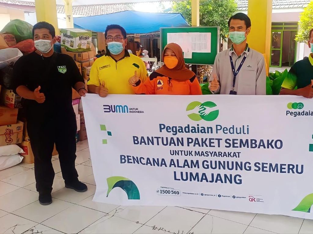 Pegadaian Kirim Sembako-Obat, Bantu Korban Erupsi Semeru Pegadaian Kirim Sembako-Obat, Bantu Korban Erupsi Semeru