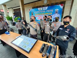 Ratusan Motor Berknalpot Brong di Kota Kediri Diamankan Jelang Nataru