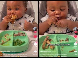 Balita Ini Makan Chicken Wings Sampai Bersih, Videonya Ditonton 28 Juta Kali!