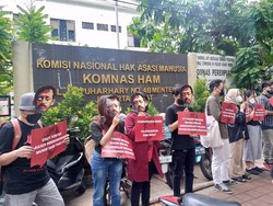 Komnas HAM Digeruduk Massa Desak Kasus Munir Diusut Lagi