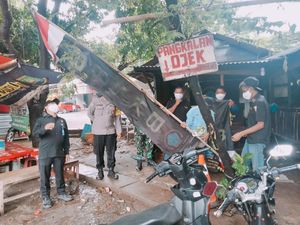 Aparat Copot Bendera Ormas Pemuda Pancasila hingga BPPKB di Ciledug Aparat Copot Bendera Ormas Pemuda Pancasila hingga BPPKB di Ciledug