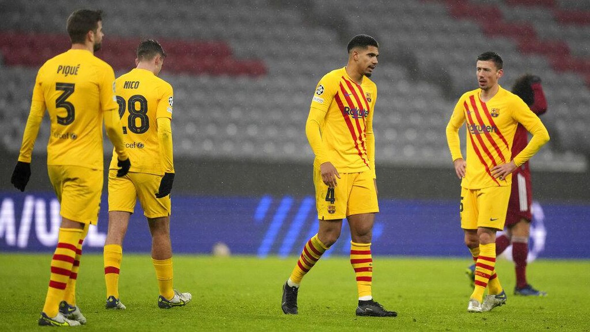 Penampilan Barcelona di Liga Champions beberapa waktu lalu. (Foto: Matthias Schrader/AP)