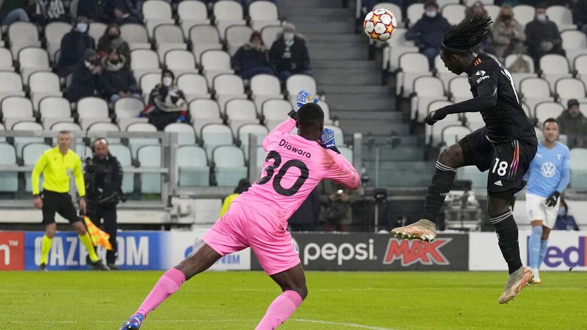Juventus unggul 1-0 atas Malmo di babak pertama (Foto: AP/Antonio Calanni)