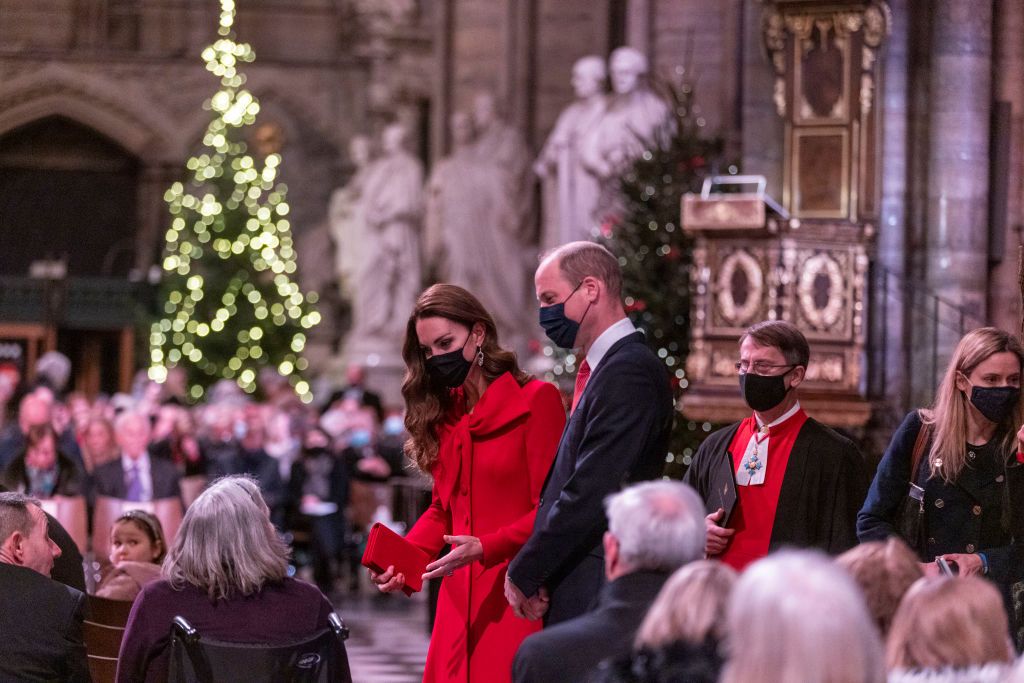 LONDON, ENGLAND - DECEMBER 08:  Prince William, Duke of Cambridge and Catherine, Duchess of Cambridge attend the 