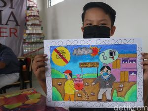 Tanamkan Sejak Dini, Siswa SMP di Kudus Ikuti Lomba Poster Anti Korupsi