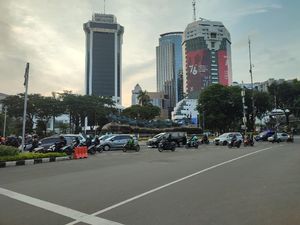 Massa Demo Bubar, Lalu Lintas di Patung Kuda Kembali Dibuka