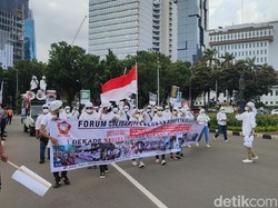 Demo Solidaritas Korban Konflik di Patung Kuda, Lalin Masih Normal