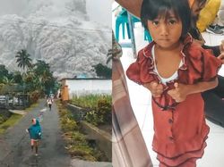 Anak Kerudung Hijau yang Lari Saat Erupsi Semeru Selamat Berlindung di Masjid