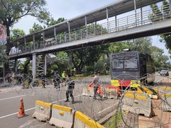 Buruh Demo, Lalu Lintas Patung Kuda ke Istana Ditutup Siang Ini