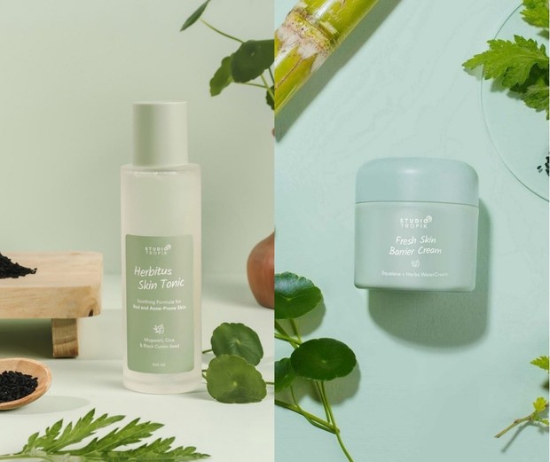 Studio Tropik Skin Tonic & Skin Barrier Cream/Foto: Instagram.com/studiotropik skincare dengan kandungan mugwort bagus untuk kulit berjerawat