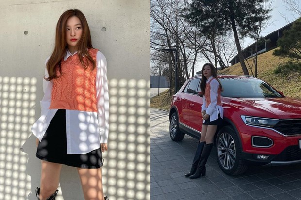 Sseulgi dengan Sweater Vest Sseulgi dengan Sweater Vest