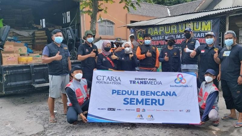 CT Arsa Foundation, Dompet Amal Transmedia, berbuatbaik.id Bantu Korban Semeru