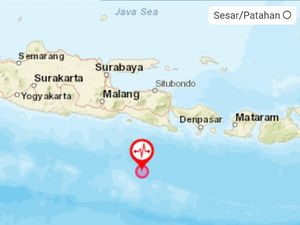 Gempa M 5,3 Guncang Jember Tak Berpotensi Tsunami