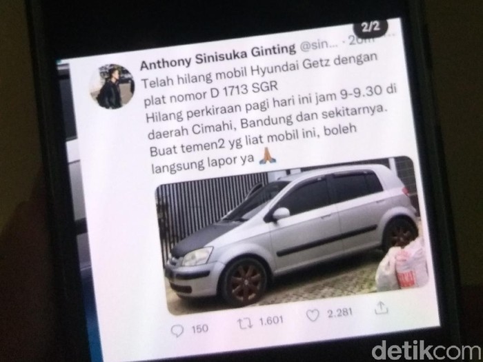 Pencurian Mobil Keluarga Anthony Ginting Pencurian Mobil Keluarga Anthony Ginting