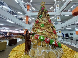 Perkakas Bambu Bernuansa Nusantara Disulap Jadi Pohon Natal, Ini Filosofinya