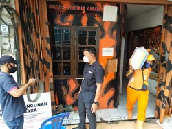 Penampakan Posko Pemuda Pancasila-Lapangan Futsal FBR Disegel Polisi