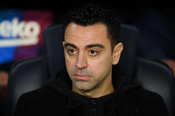 Xavi BARCELONA, SPAIN - NOVEMBER 20: Head coach Xavi Hernandez of FC Barcelona looks on during the La Liga Santander match between FC Barcelona and RCD Espanyol at Camp Nou on November 20, 2021 in Barcelona, Spain. (Photo by David Ramos/Getty Images)