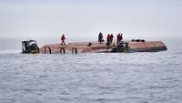 Kapal Kargo Terbalik Usai Tabrakan di Laut Baltik