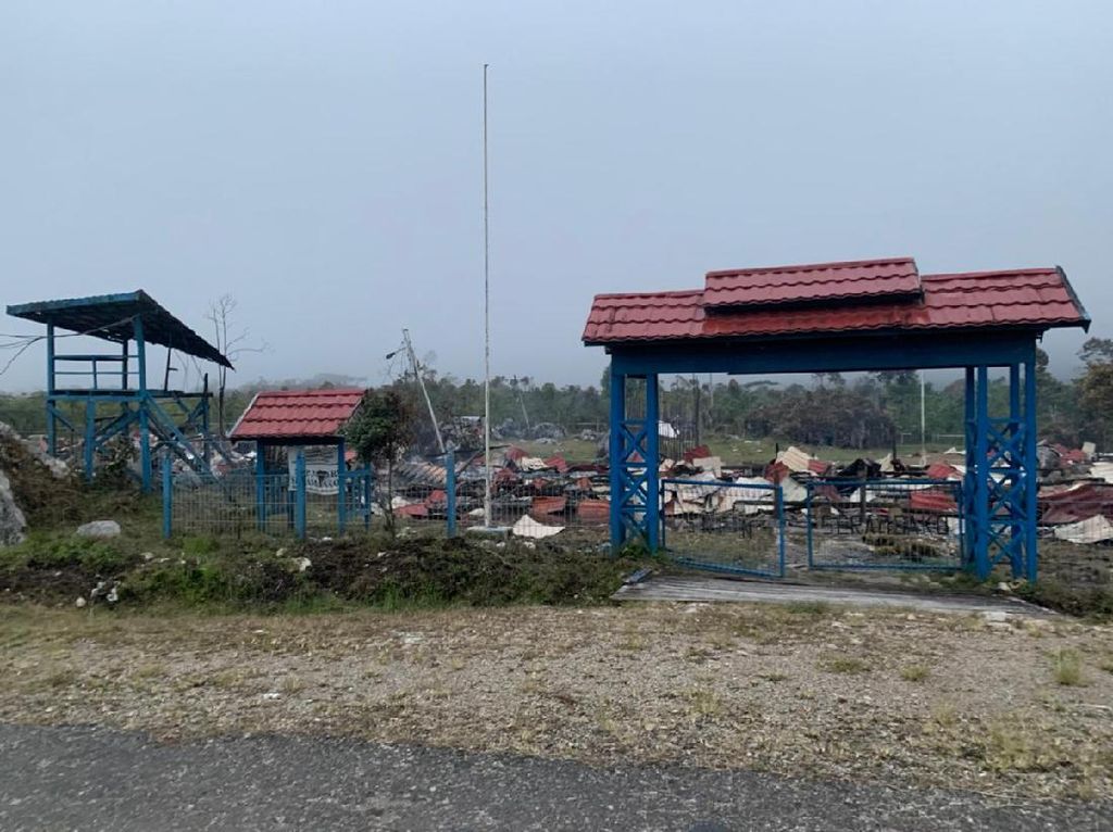 Penampakan Bangunan SMP di Papua Luluh Lantak Akibat Ulah Teroris KKB