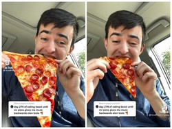 Makan Pizza Terbalik, TikToker Ini Berharap Diberi Tesla oleh Elon Musk