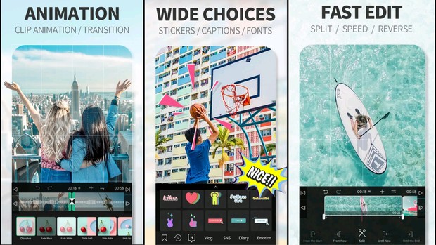 Aplikasi inshot memiliki tampilan yang simple dan ramah pengguna (Foto: Play Store/inshot)