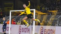 1. Erling Haaland. Valuasi harga 135 juta paun, atau sekitar Rp 2,44 triliun. Foto: AP/Martin Meissner  